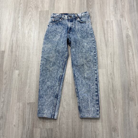 Vintage Levis 550 Jeans Men's 29 x 30 Blue Acid Wash Orange Tab USA Made Rodeo - Picture 1 of 10